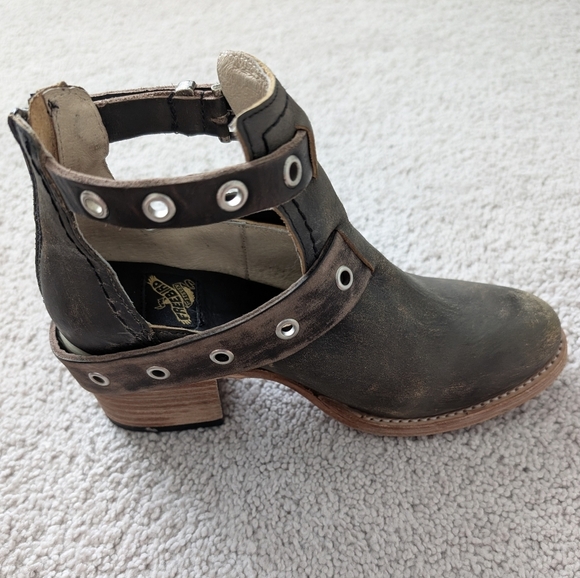 Freebird by Steven Carsen Ankle Boot Women's Size 7 Leather Distressed Bohemian - Picture 10 of 14